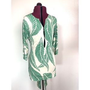 Mara Hoffman Silk Leaf Print Tunic Cover up